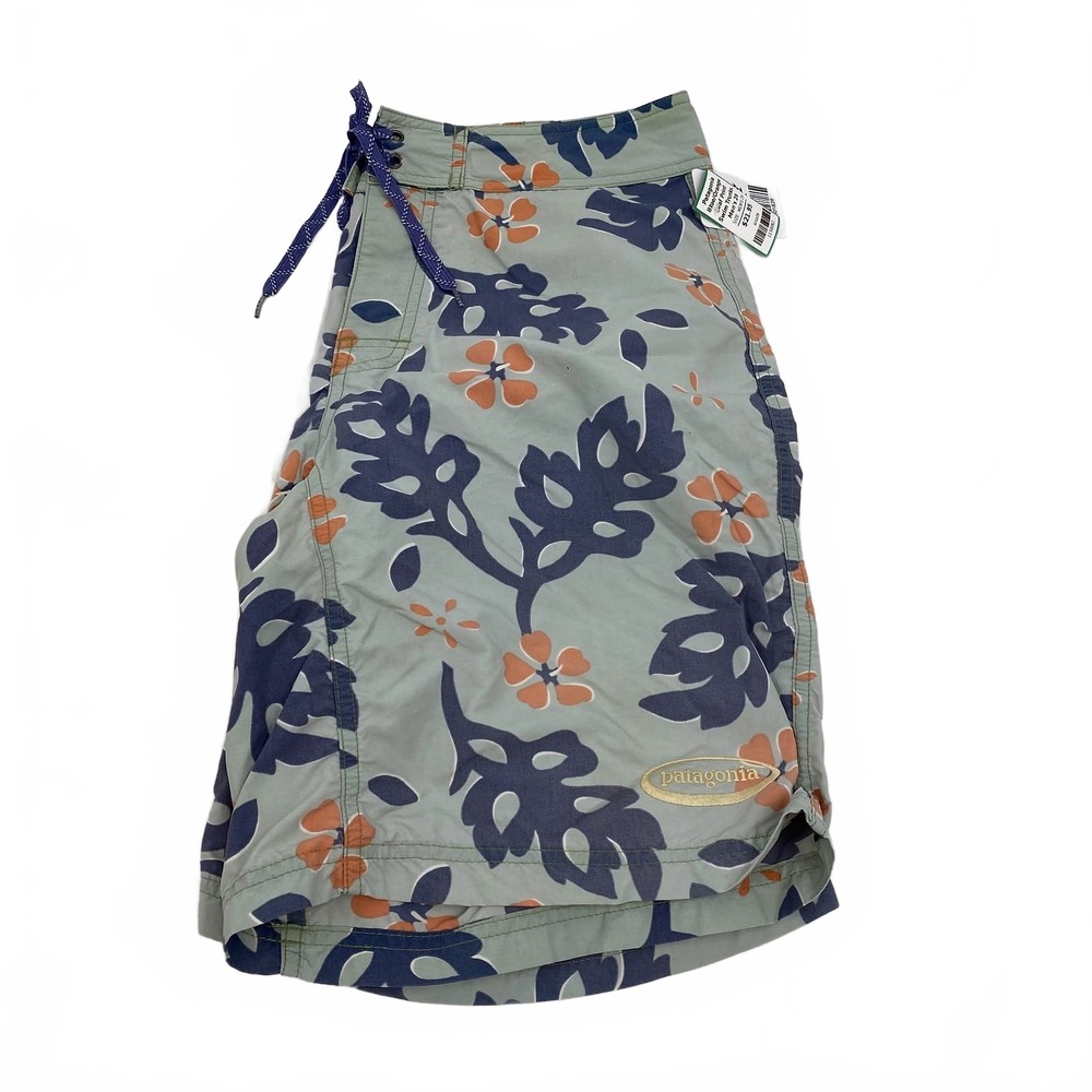 Patagonia Blue Floral Swim Trunks | Regular 29 Men’s Summer Polyamide - Picture 2 of 9
